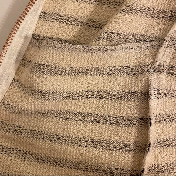 Chaser Small Striped Black White Zip Up Sweatshirt - Picture 12 of 13